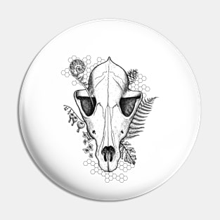 Opossum Skull Design Pin