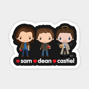 Love Sam, Dean & Castiel Magnet