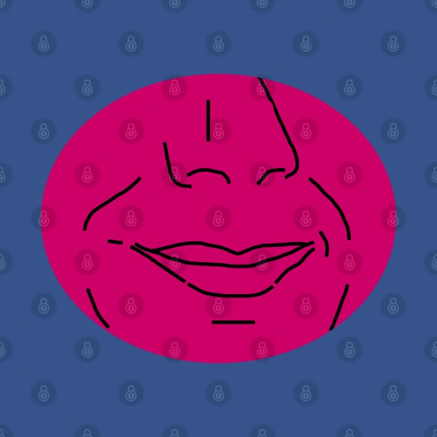 Funny Smiling Man Outline by ellenhenryart