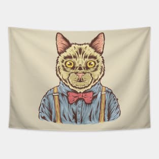 Cute Cat in Fashion Tapestry