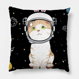 Eastronaut Cat Astronaut Easter Day Pillow