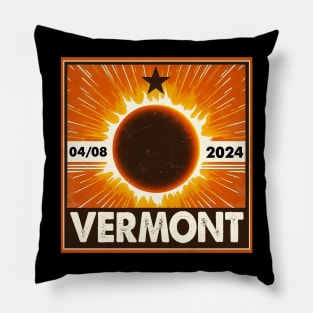 Verment solar eclipse 2024 Pillow