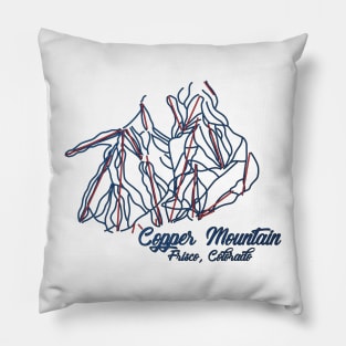 Copper Mountain Trail Map Pillow