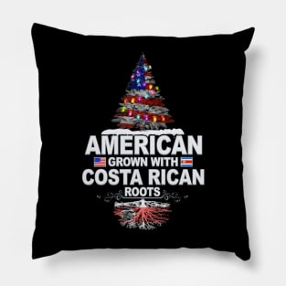 Christmas Tree  American Grown With Costa Rican Roots - Gift for Costa Rican From Costa Rica Pillow