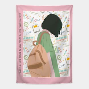 Back To School In Vector Art Tapestry