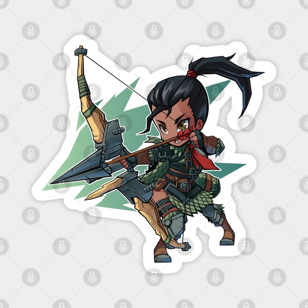 Monster Hunter World Chibi Bow Magnet by Xar623