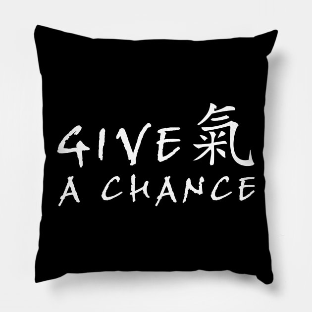 Give Qi a Chance Pillow by scoffin