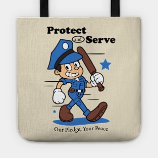 Protect and Serve Police Mascot Tote