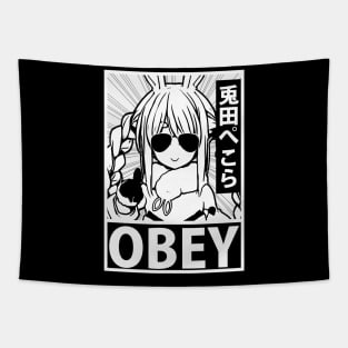 Obey to Pekora Tapestry