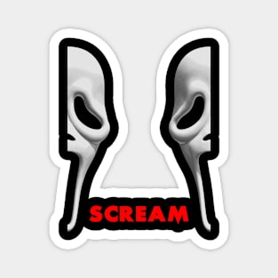 Face Scream Movie Magnet