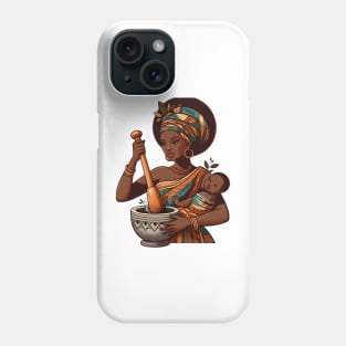 Afrocentric Mother And Baby Phone Case