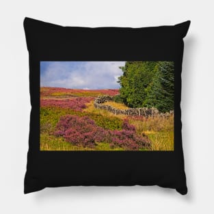 Yorkshire Moorland Heather Landscape Pillow