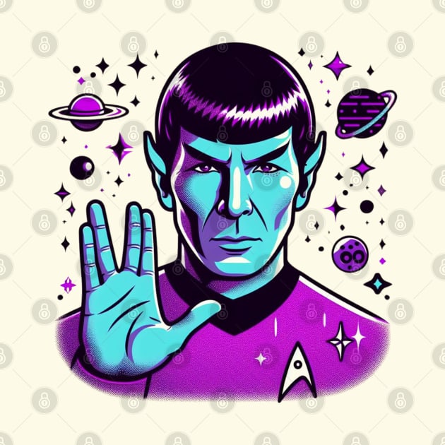 Spock - He got the Blues. And the Purples. by Tiger Mountain Design Co.