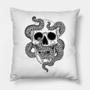 Octopus Tentacles Skull Pillow