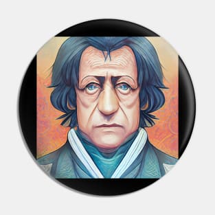 Georg Hegel Portrait | Anime Style | Philosopher Pin