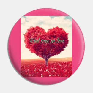 red tree in love Pin