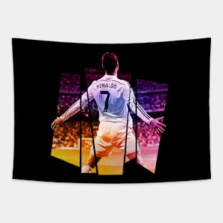 Iconic Cristiano Ronaldo celebration Tapestry