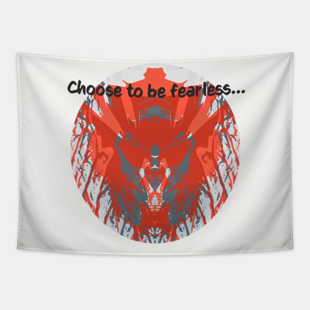 Choose to be fearless - big cats Tapestry by TanamArt