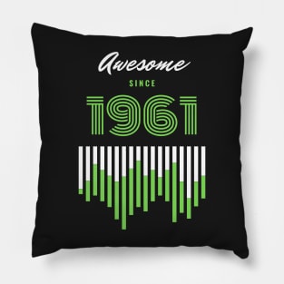 Awesome Since 1961, 60 years old, 60th Birthday Gift Pillow