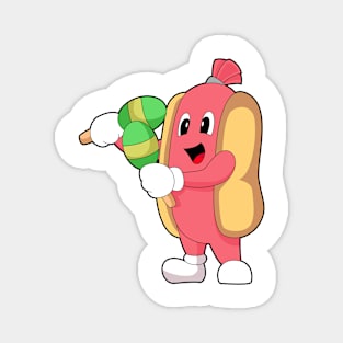 Hotdog Rattle Music Magnet