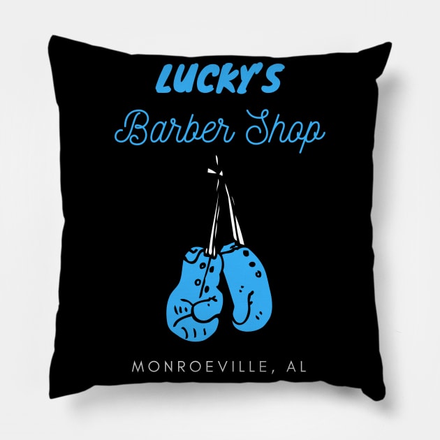 Lucky’s Barber Shop Pillow by GMAT