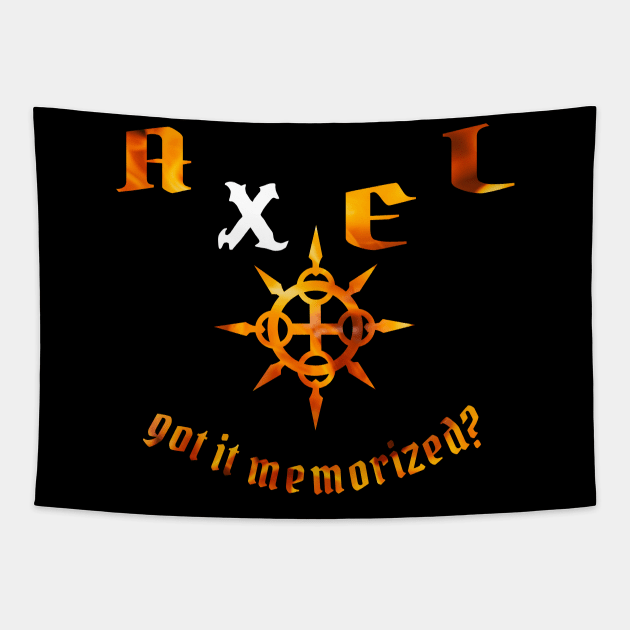 Kingdom Hearts Axel 'got it memorized' design Tapestry by GysahlGreens