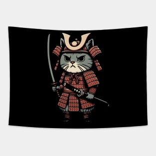 Samurai Cat - Warrior Kitten in Armor Tapestry