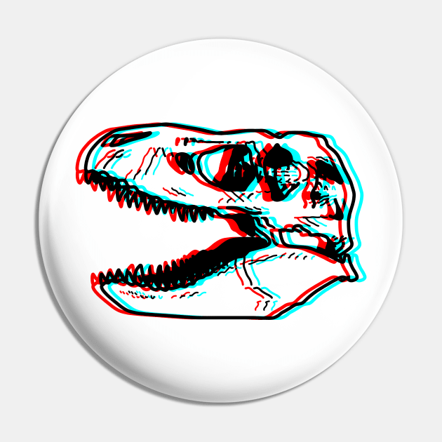 T rex 3D Dinosaur Pin by Trippycollage