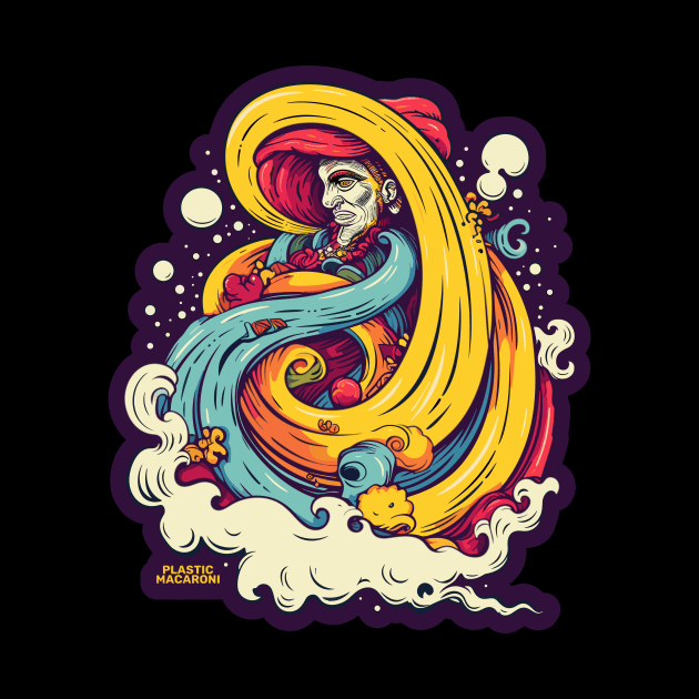 Plastic Macaroni Boho Trippy Hippy Wizard by BoobRoss
