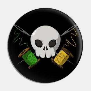 Tailors crew Jolly Roger pirate flag (no caption) Pin