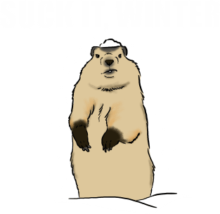 Funny Groundhog Day, Angry Groundhog, I Hate Winter Magnet