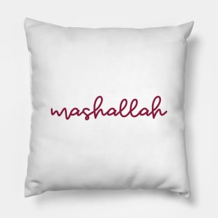 mashallah - maroon red Pillow