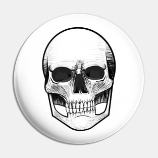 Grungy Goth Skull Pin