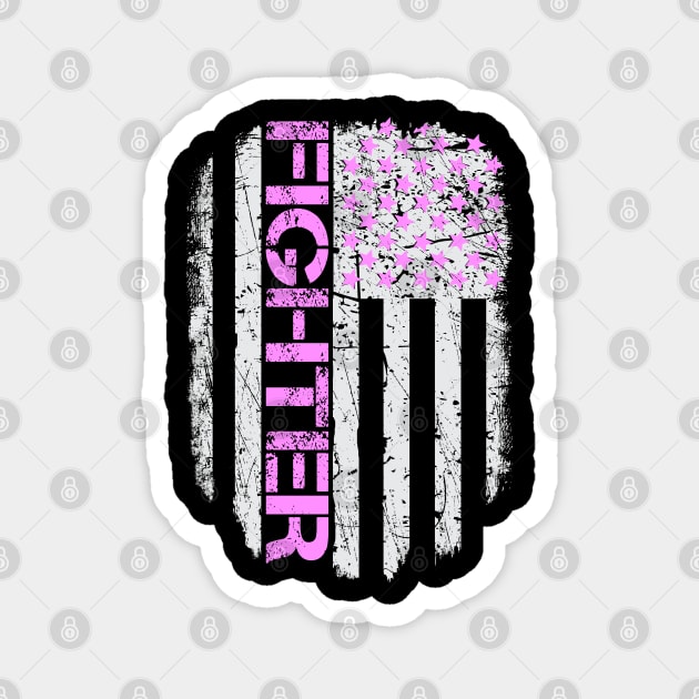 Cancer Fighter American Flag Magnet by pho702