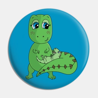 Momma Dinosaur Pin