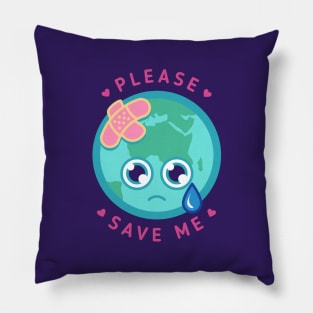 Save the Kawaii Earth Pillow