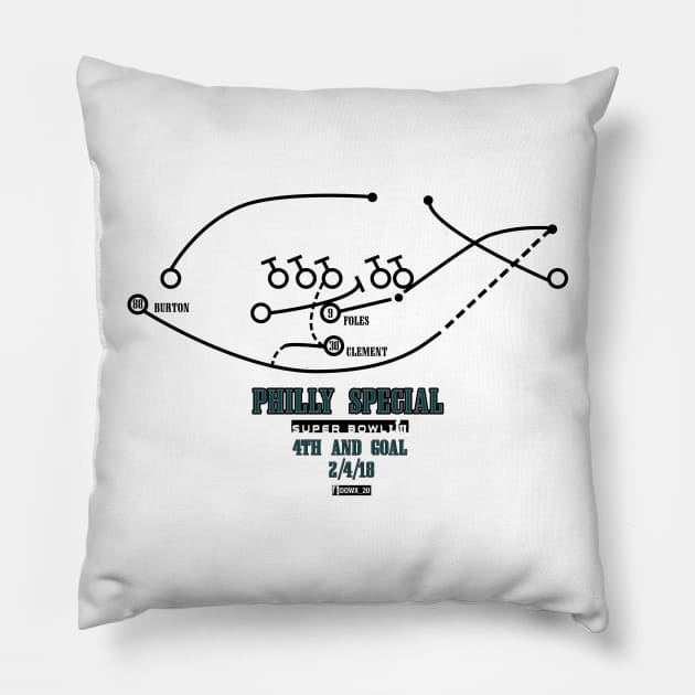 "Philly Special" White Pillow by DOWX_20