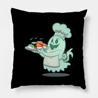 Sushi lover ghost chef Pillow