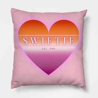 Sapphic Swiftie Lesbian Pride Heart Pillow