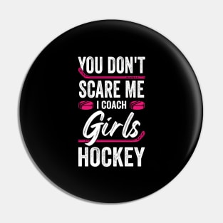 Funny Girls Ice Hockey Coach Gift Pin