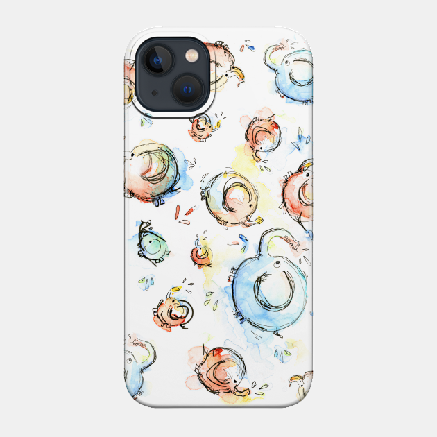 Cute Elephant Watercolor Pattern - Elephant - Phone Case