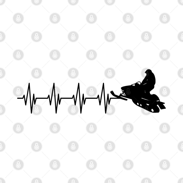 Snowmobile Heartbeat - Snowmobiling heartbeat by KC Happy Shop