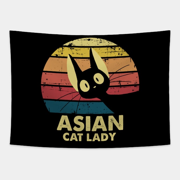 Asian cat mom. Perfect present for mom mother dad father friend him or her Tapestry by SerenityByAlex