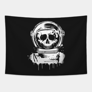 Skull Astronaut Graffiti Stencil Tapestry