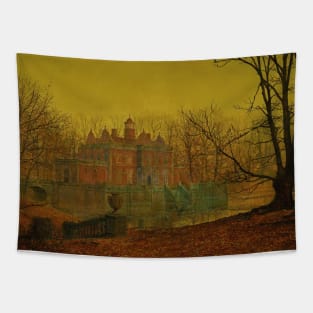 A Moated Yorkshire Home by John Atkinson Grimshaw Tapestry