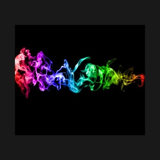 Colorful Abstract Smoke - A Rainbow in the Dark T-Shirt