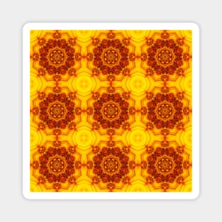 Golden Yellow Sunflower Pattern 4 Magnet