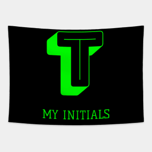 Letter T Initials Unique Name T-Shirt Tapestry