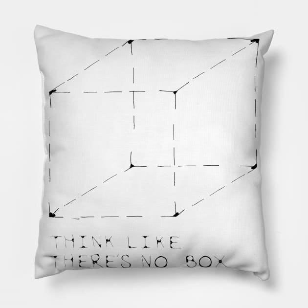 Think like there's no box Pillow by Lasse Egholm