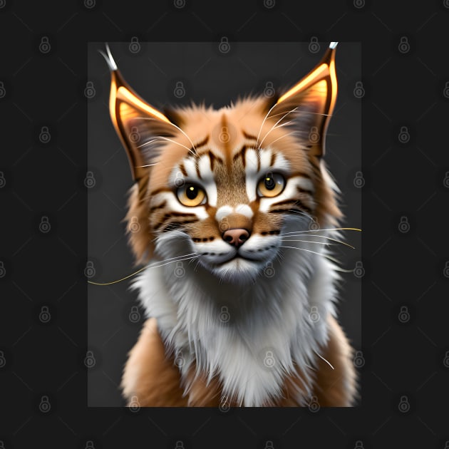 Lynx Cat - Modern Digital Art by Ai-michiart